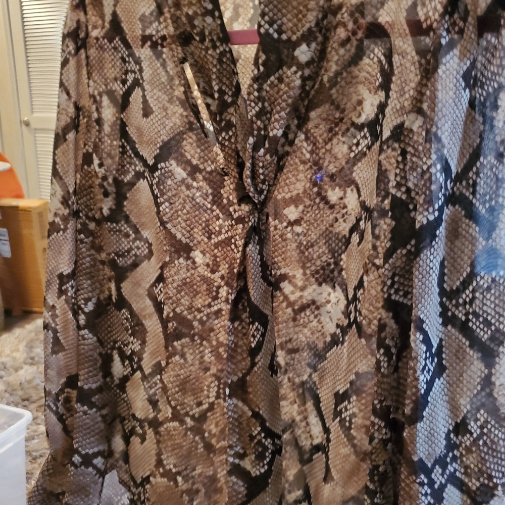 Target limited edition snake print sheer blouse